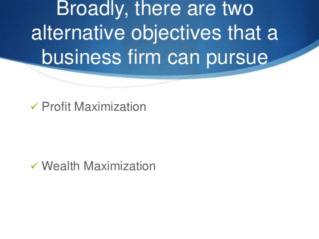 profit maximization vs value maximization